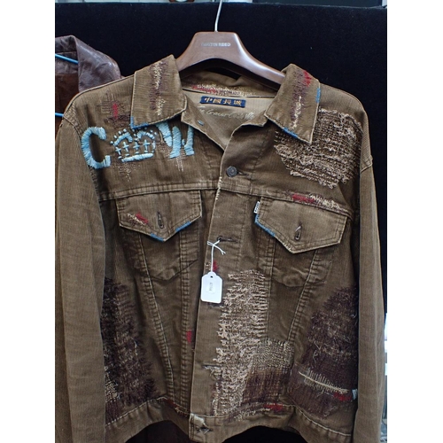 125 - DOLCE AND GABANNA: VARIOUS GENTLEMANS' JACKETS (3) and others including decorated Levis denim 'Great... 