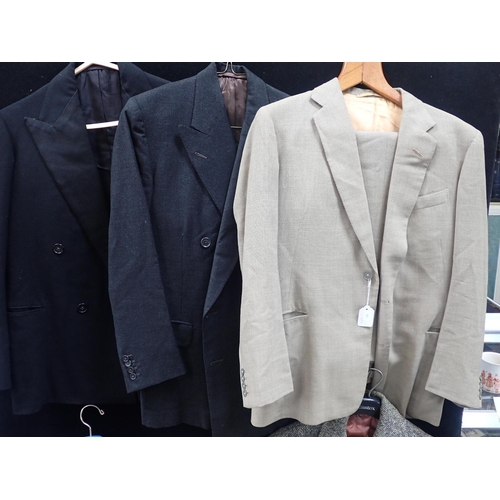 128 - A GENTLEMANS' VINTAGE DRESS SUIT with two pairs of trouser and dress shirt, a vintage, suit, jacket ... 
