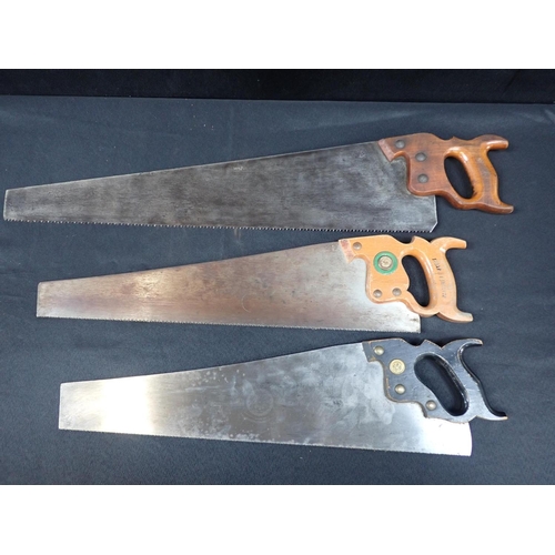 149 - THREE OLD RIP SAWS Taylor Brothers, Spear and Jackson, and one un-named (3)