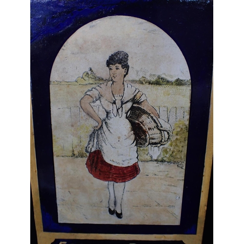 155 - A HUDSON'S SOAP ENAMEL SIGN 41 x 15cm (damage and overpainting)