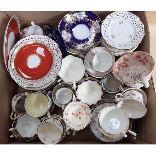 163 - A COLLECTION OF VICTORIAN AND LATER CUPS AND SAUCERS Including Royal Albert and Staffordshire.