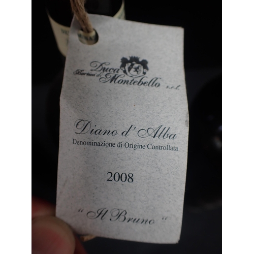 168 - 2008 DIANO D'ALBA 'IL BRUNO' 2008 MONTEBELLO red, three bottles