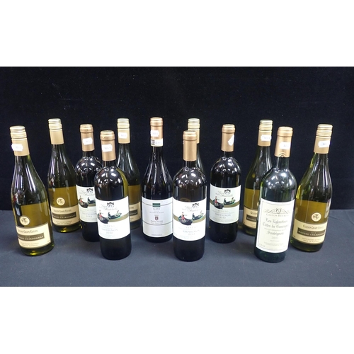 235 - 12 BOTTLES OF WHITE WINE Golden Grape Este, 2015 wooded chardonnay, Australian and Duca Bortini di M... 
