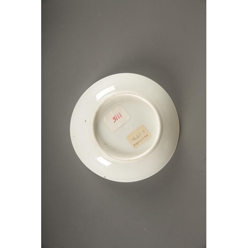 43 - A GROUP OF WORCESTER TEAWARES including three trios, late 18th/early 19th century, and a teacup and ... 