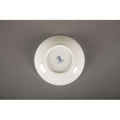 51 - A COLLECTION OF MEISSEN PORCELAIN TEAWARES bearing blue crossed swords marks or AR marks throughout,... 