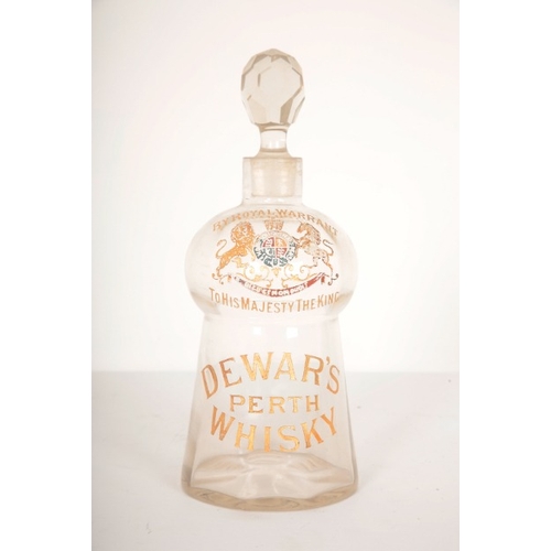 165 - A 'DEWAR'S PERTH WHISKY' GLASS DECANTER WITH FACETED STOPPER

'BY ROYAL WARRANT... TO HIS MAJESTY TH... 