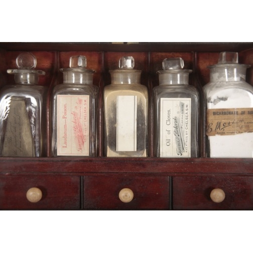 180 - A MAHOGANY APOTHECARY CABINET

late 18th/early 19th century, the cupboard doors opening to a fitted ... 