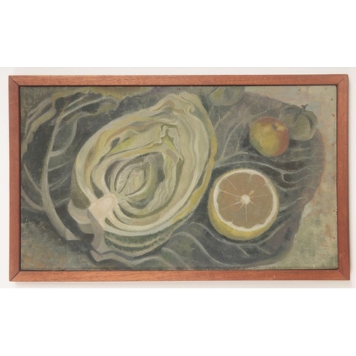 20 - ANNE GILLESPIE SMITH (20TH CENTURY) 'Still Life'

study of fruits and vegetables, titled verso, oil ... 