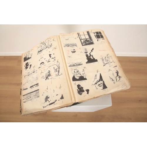 213 - A SCRAP BOOK

20th century, containing cuttings and annotations of numerous publications bound in a ... 