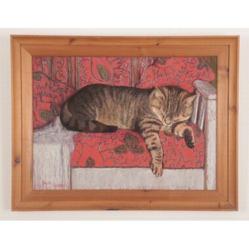 23 - PAULA HUMPHRIS (20TH CENTURY) A sleeping cat

signed, pastel, 47cm x 64cm, in pine frame and glazed
... 