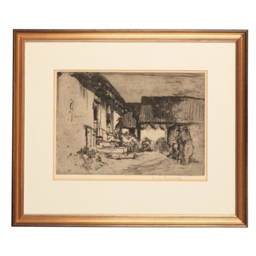 41 - *SIR FRANK BRANGWYN (1867-1956) 'The Farmyard'

1907, signed in pencil to the margin, etching, the i... 