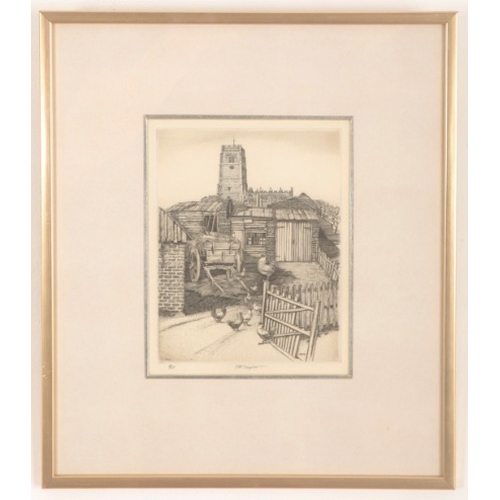 44 - *CHARLES WILLIAM TAYLOR (1878-1960) 'Northleach, Oxfordshire'

monogrammed in plate lower right, sig... 