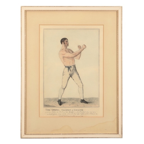 56 - ENGLISH SCHOOL, EARLY 19TH CENTURY A set of four boxing engravings

'Dutch Sam', 'James Ward', 'Tho'... 