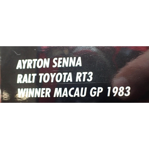 186 - AYRTON SENNA: A MINICHAMPS F1 CAR MODEL - RALT TOYOTA RT3 winner of Macau GP 1983, no. 540 831813, b... 