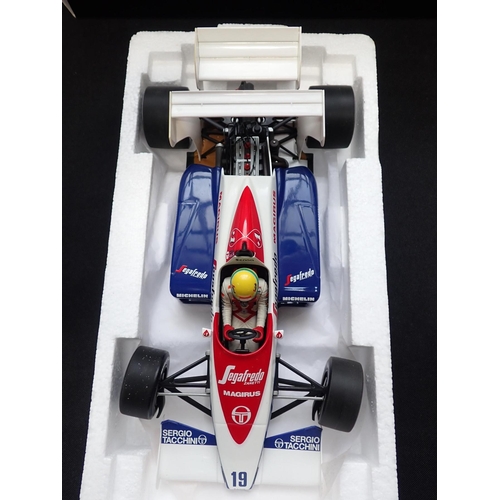 189 - AYRTON SENNA: A MINICHAMPS F1 CAR MODEL - TOLEMAN HART TG184 from a 1984 race, no. 540 841899, boxed