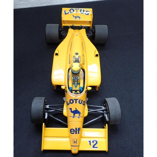 190 - AYRTON SENNA: A MINICHAMPS F1 CAR MODEL - LOTUS HONDA 99T as driven in the 1987 season, no. 540 8718... 