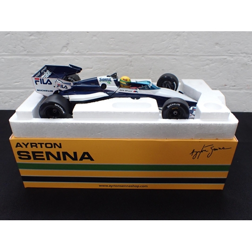 191 - AYRTON SENNA: A MINICHAMPS F1 CAR MODEL - BRABHAM BMW BT52B from the Paul Ricard Test, November 14th... 