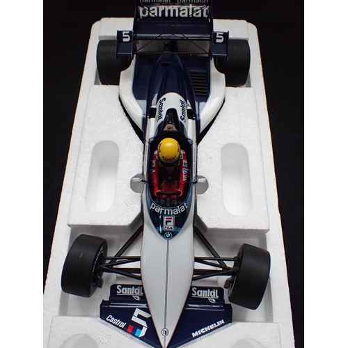 191 - AYRTON SENNA: A MINICHAMPS F1 CAR MODEL - BRABHAM BMW BT52B from the Paul Ricard Test, November 14th... 