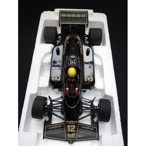 192 - AYRTON SENNA: A MINICHAMPS F1 CAR MODEL - LOTUS RENAULT 97T from the 1985 season, boxed