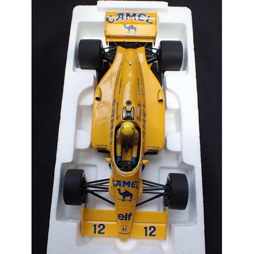 193 - AYRTON SENNA: A MINICHAMPS F1 CAR MODEL - LOTUS HONDA 99T from the 1987 season, no. 540 871812, boxe... 