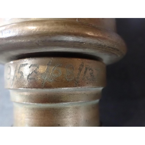 245 - A VINTAGE BRASS NOZZLE FROM A FIREMAN'S HOSE