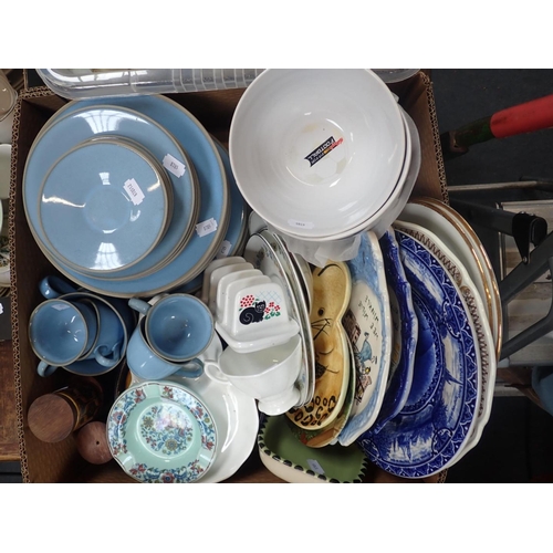 26 - A LARGE COLLECTION OF DOMESTIC TABLEWARE including services by Habitat, Blue Loft pattern, Price's w... 