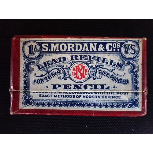 276 - A PACKET OF SAMUEL MORDAN & Co LEAD REFILLS for propelling pencils, with a collection of tins and pa... 