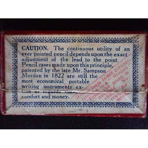 276 - A PACKET OF SAMUEL MORDAN & Co LEAD REFILLS for propelling pencils, with a collection of tins and pa... 