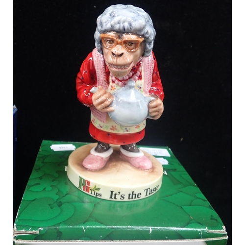 331 - ROYAL DOULTON ADVERTISING CLASSICS 'JOHN GINGER' AC6 1126/2000, boxed with PG Tips Chimp 'Ada' MCL 2... 