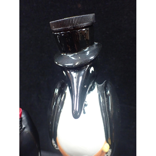 333 - ROYAL DOULTON: 'OLD CROW'  WHISKEY DECANTER (empty, stopper a/f, stained), with a Sandeman's port de... 