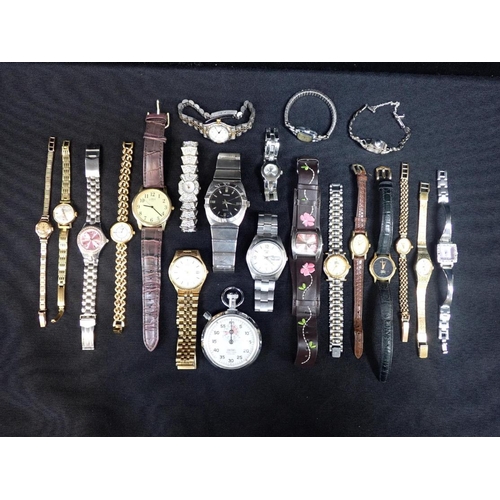 436 - A SMITHS STOPWATCH with a quantity of mixed decorative watches; including a Seiko Automatic and a 9... 