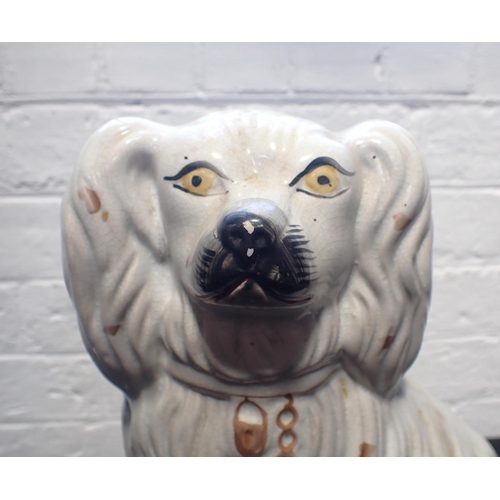 44 - A LARGE STAFFORDSHIRE SPANIEL 37cm high