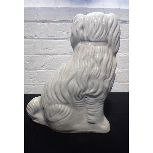 44 - A LARGE STAFFORDSHIRE SPANIEL 37cm high