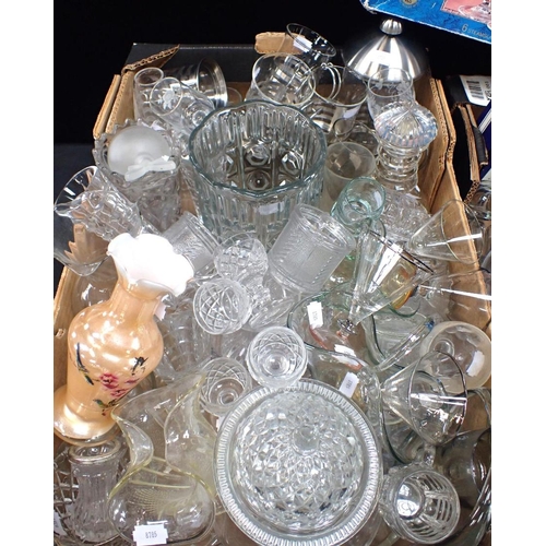 84 - A LARGE QUANITY OF CLEAR GLASSWARE