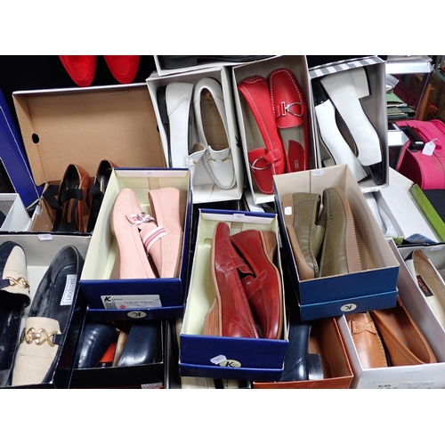 91 - A COLLECTION OF LADIES SHOES to include Bally, Russel and Bromley, Kurt Geiger and others approx siz... 