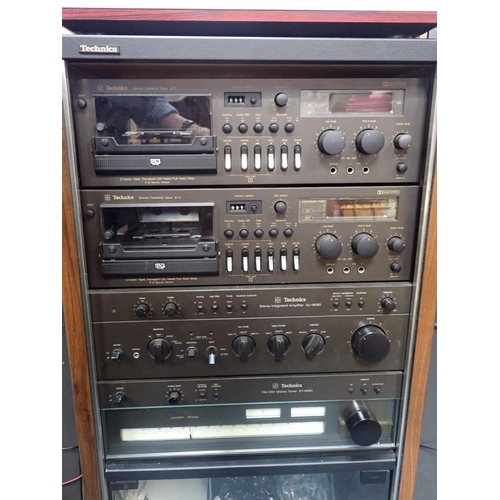 98 - A SONY TC399 THREE HEAD TAPE RECORDER, A TECHNICS HIFI SYSTEM with SL1300-MK2 direct drive turntable... 