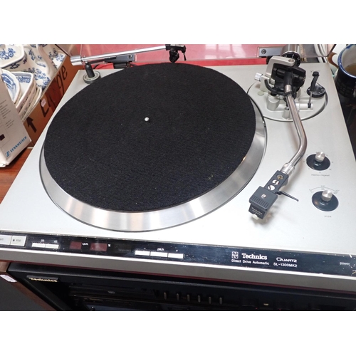 98 - A SONY TC399 THREE HEAD TAPE RECORDER, A TECHNICS HIFI SYSTEM with SL1300-MK2 direct drive turntable... 