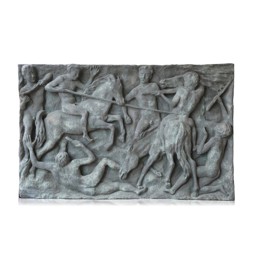 254 - *AURELIO DE FELICE (1915-1996) 'Battaglia di Ragazzi'

(Battle of the Boys), 1941, bas-relief panel,... 