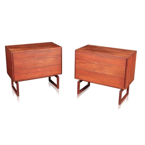 266 - ARNE HOVMAND OLSEN FOR MOGENS KOLD: A PAIR OF DANISH MID-CENTURY TEAK CHESTS OF DRAWERS

designed ci... 