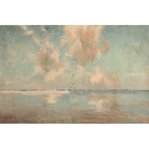 7 - JULIUS OLSSON (1864-1942) Seascape with gulls

inscribed 