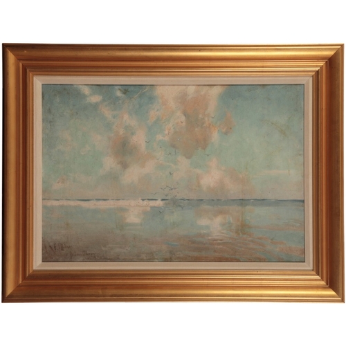 7 - JULIUS OLSSON (1864-1942) Seascape with gulls

inscribed 