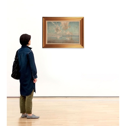 7 - JULIUS OLSSON (1864-1942) Seascape with gulls

inscribed 