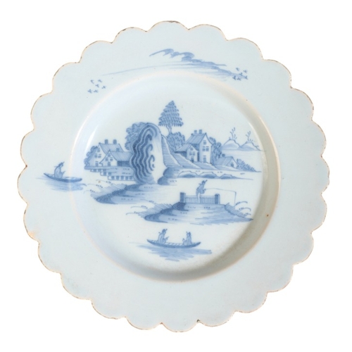 1 - A BRISTOL DELFT PLATE

mid 18th century, decorated in the chinoiserie taste with oriental figures fi... 