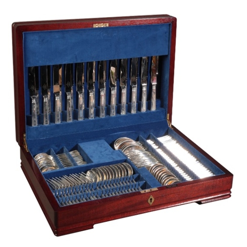 107 - AN ELIZABETH II SILVER ATHENIAN PATTERN CUTLERY SERVICE

by Mappin & Webb, Sheffield 1996, for twelv... 