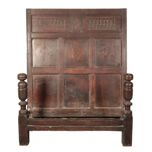 374 - AN ENGLISH OAK BED

17th century and later, the headboard with elements of stop-fluted arcading and ... 