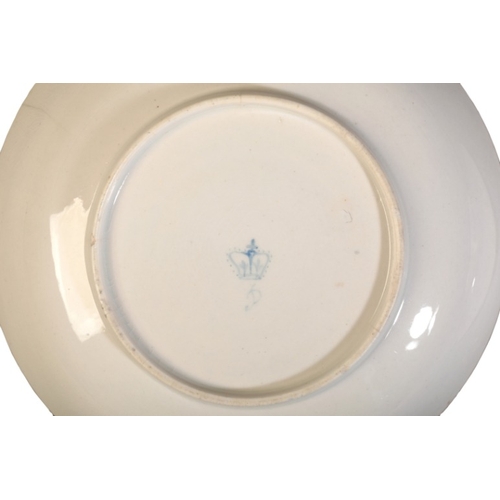 41 - A CHELSEA DERBY PORCELAIN CHOCOLATE CUP, COVER AND STAND

late 18th century, marked to the underside... 