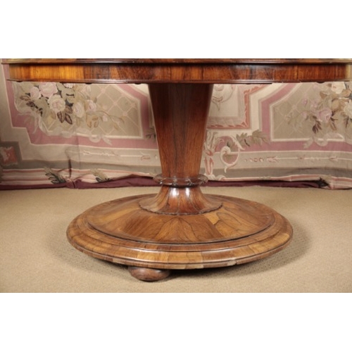 133 - A WILLIAM IV ROSEWOOD CENTRE TABLE

the circular tilt-top with a moulded outside edge, on a tapered ... 