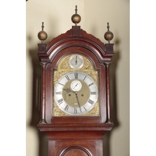 208 - A GEORGE III OAK LONGCASE CLOCK BY WILLIAM COE, CAMBRIDGE

the eight day five pillar movement striki... 