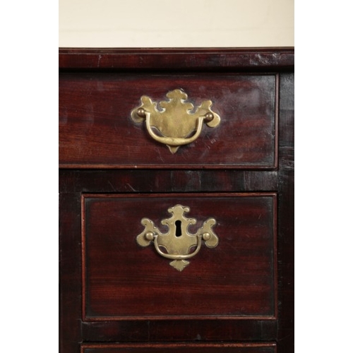 209 - A GEORGE II MAHOGANY KNEEHOLE DESK

circa 1750, the one long and six short drawers around a central ... 