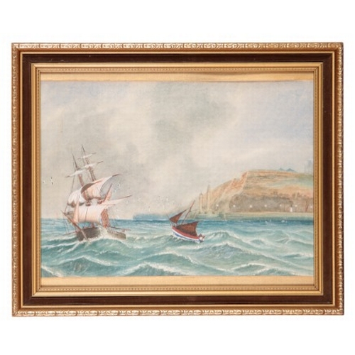 229 - ENGLISH SCHOOL, 19TH CENTURY Shipping off the coast

watercolour, 26cm x 36cm